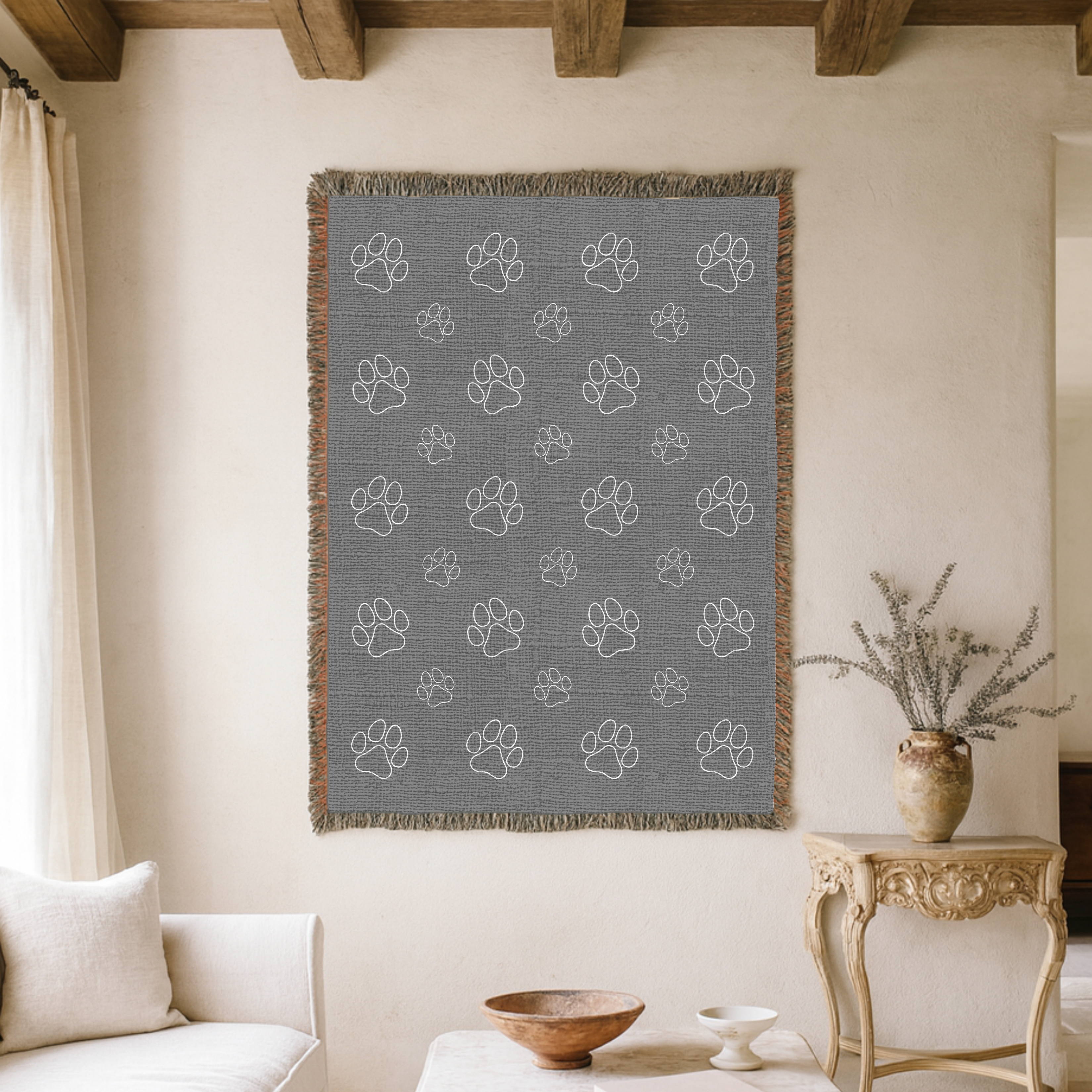 Dogwood Pack Wolf Paw Dog Blanket