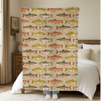 Dogwood Pack Rustic Trout Dog Blanket