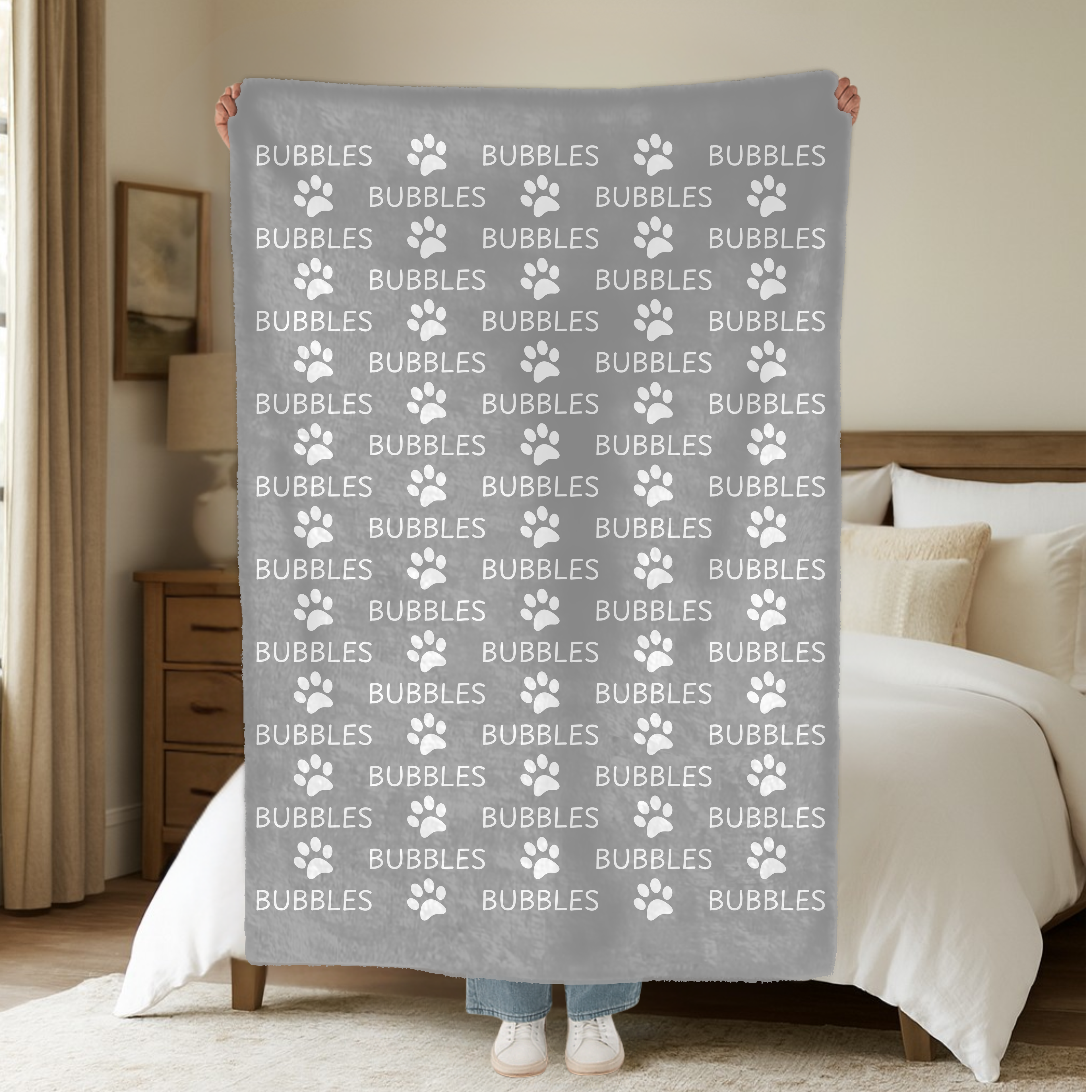 Dogwood Pack Custom Name Dog Blanket
