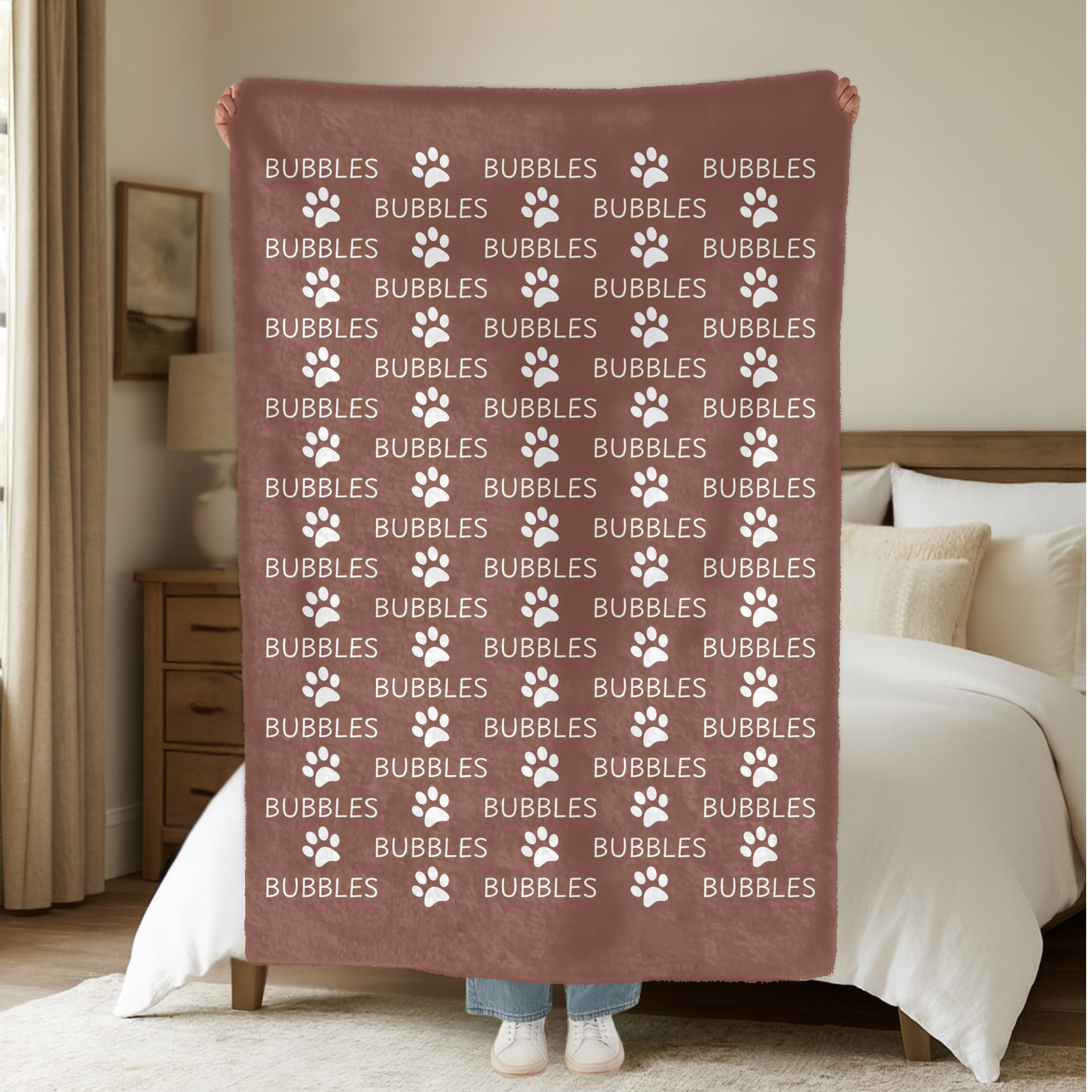 Dogwood Pack Custom Name Dog Blanket