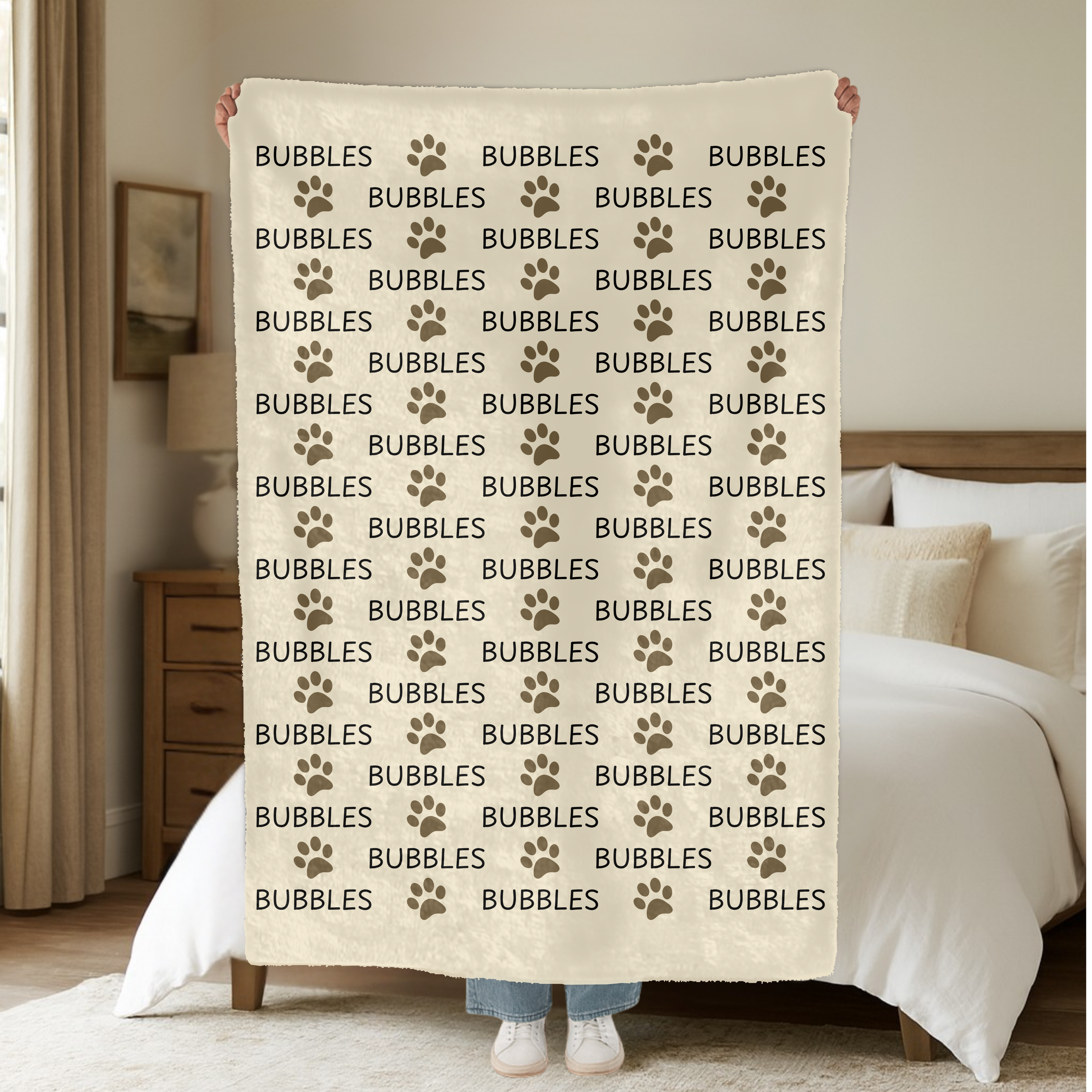 Dogwood Pack Custom Name Dog Blanket