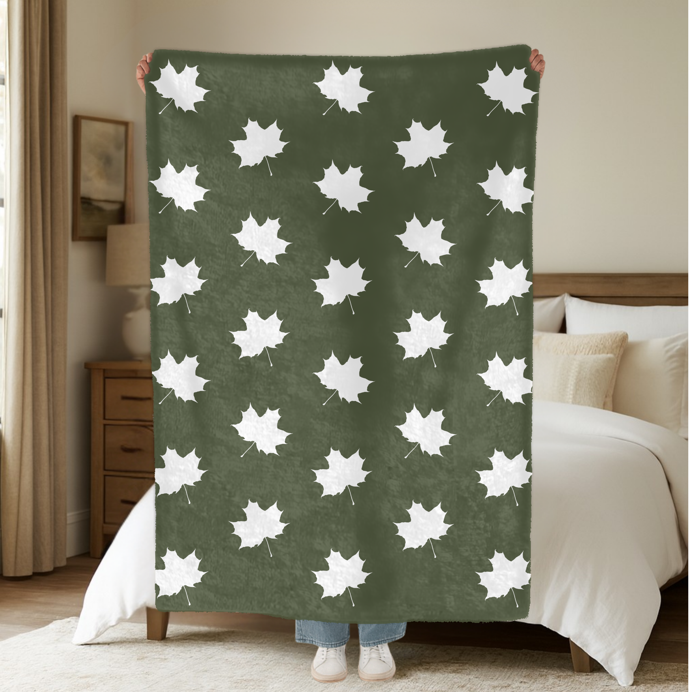 Dogwood Pack Fall Leaves Dog Blanket