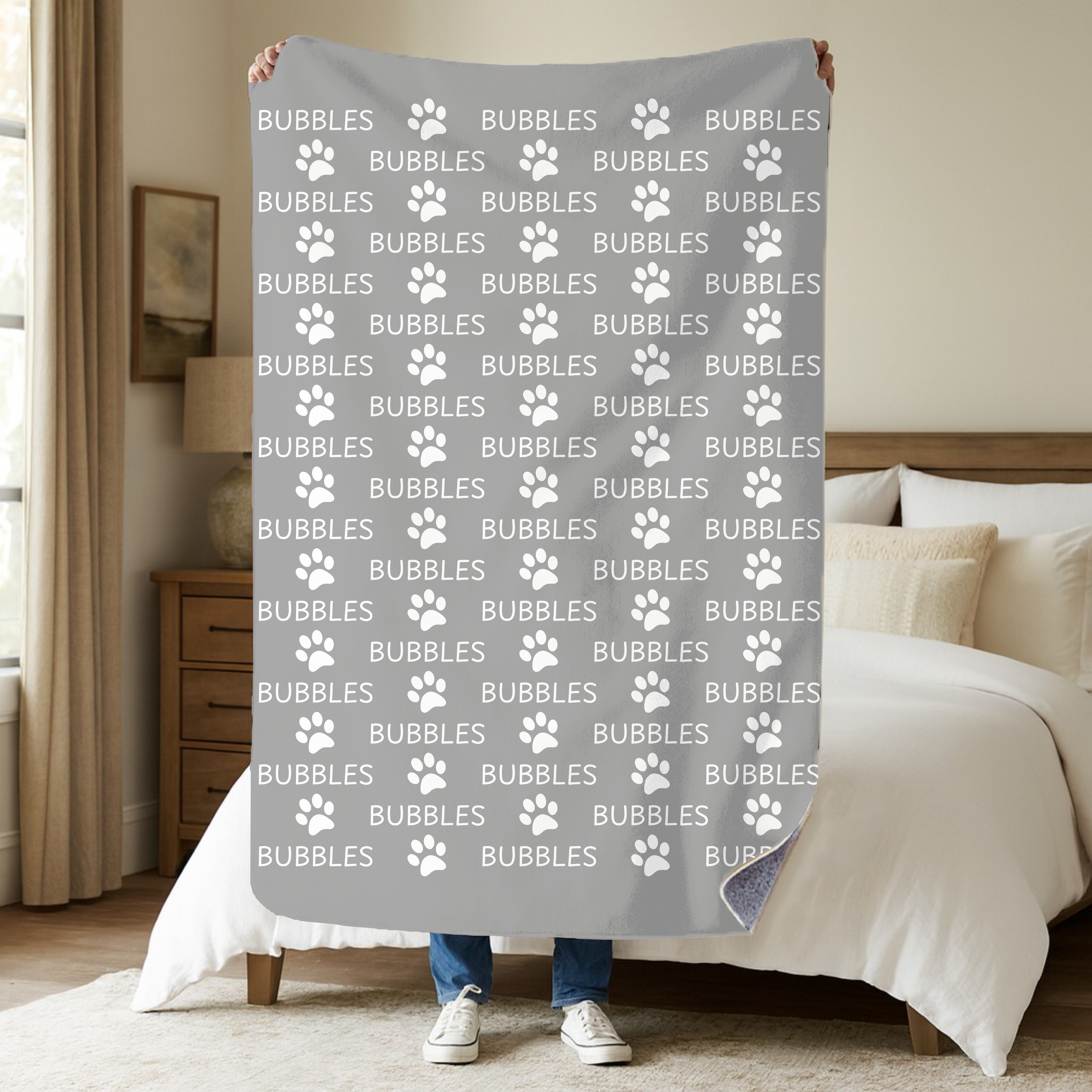 Dogwood Pack Custom Name Dog Blanket