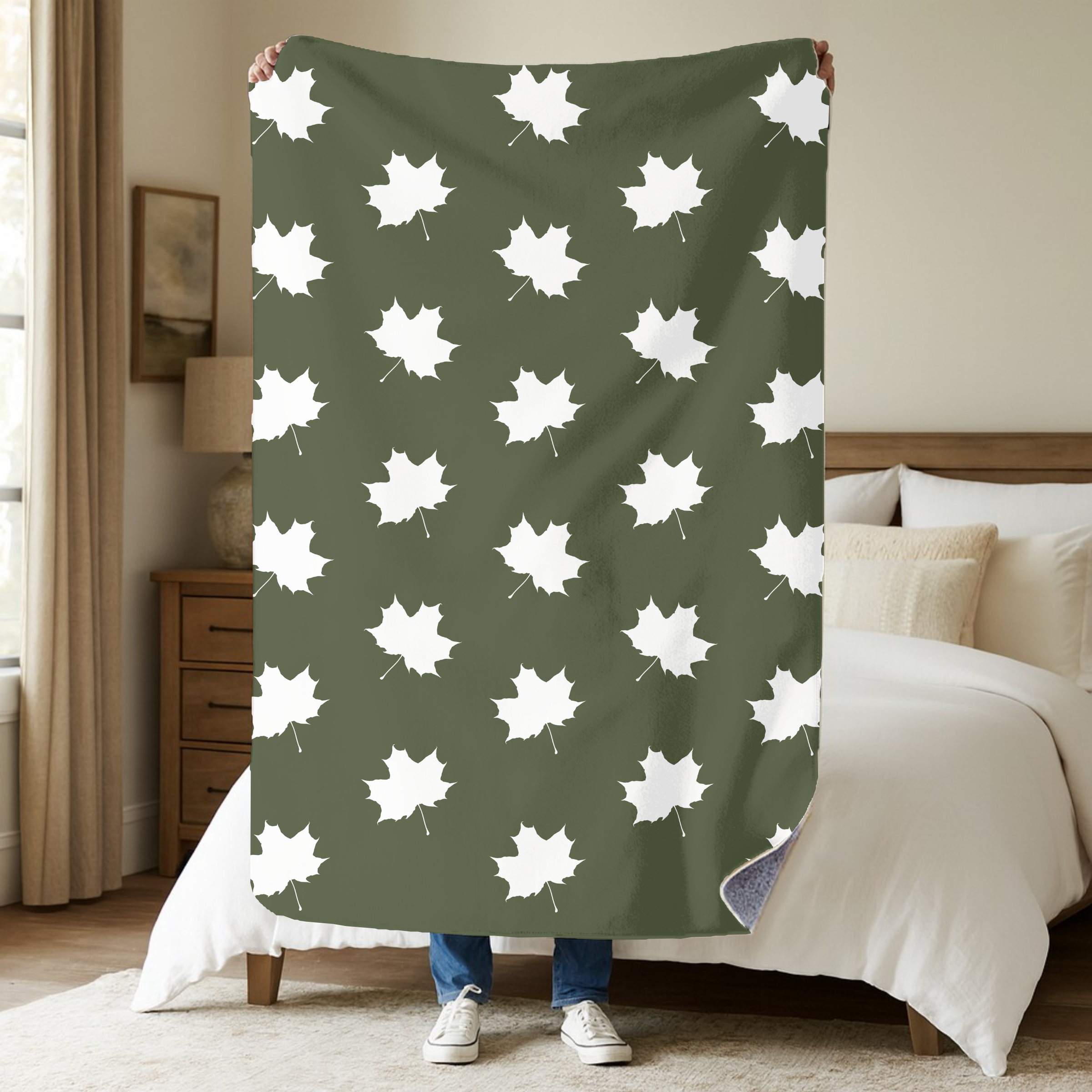 Dogwood Pack Fall Leaves Dog Blanket