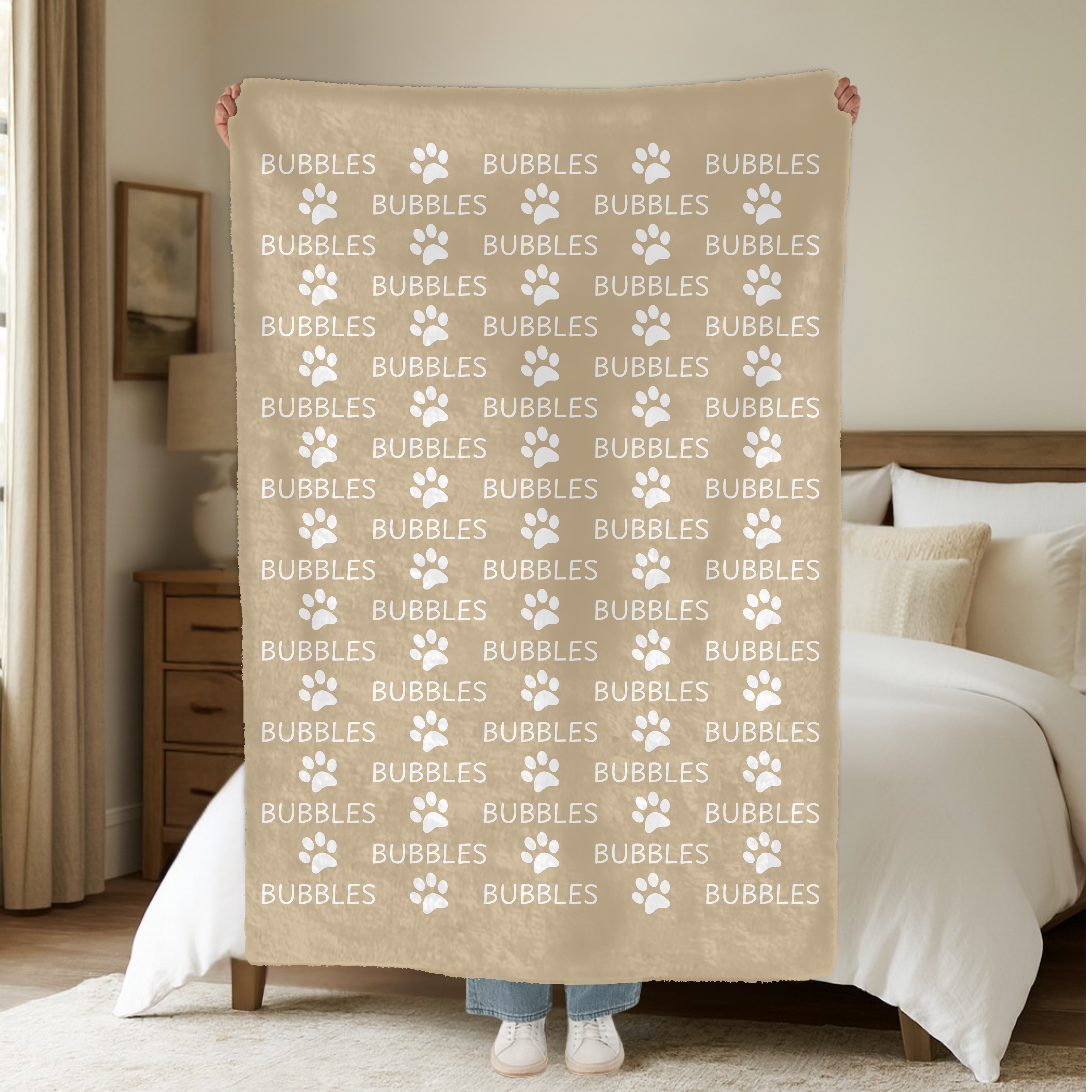 Dogwood Pack Custom Name Dog Blanket