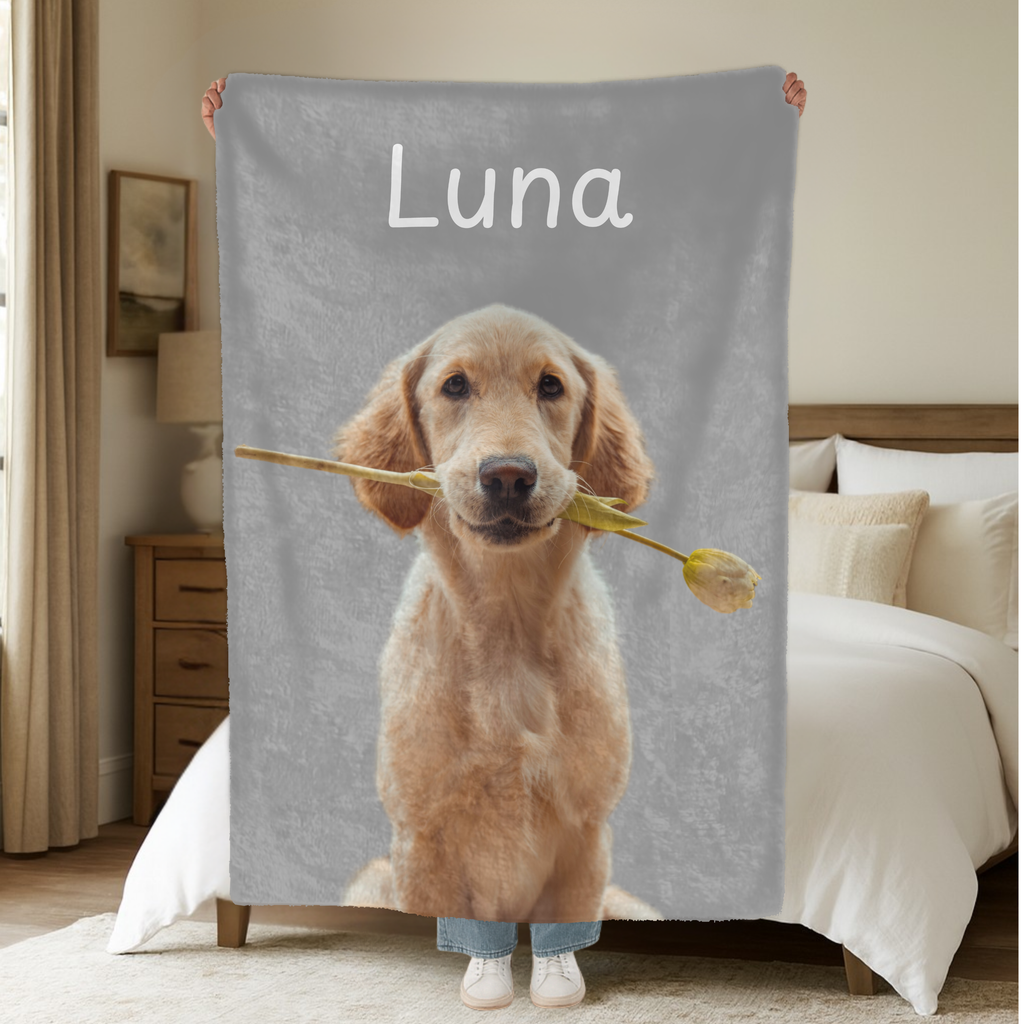 Dogwood Pack Custom Portrait Dog Blanket