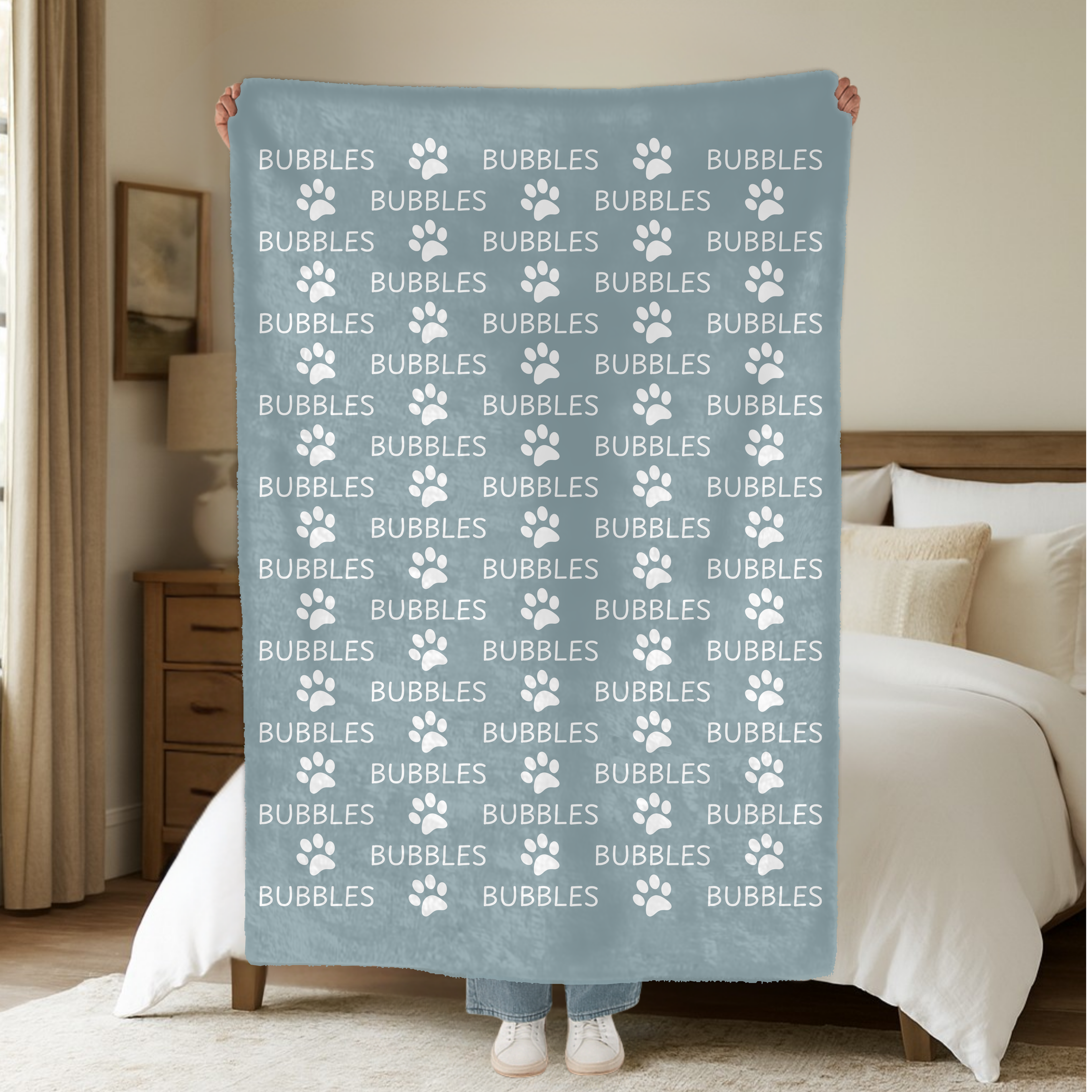 Dogwood Pack Custom Name Dog Blanket