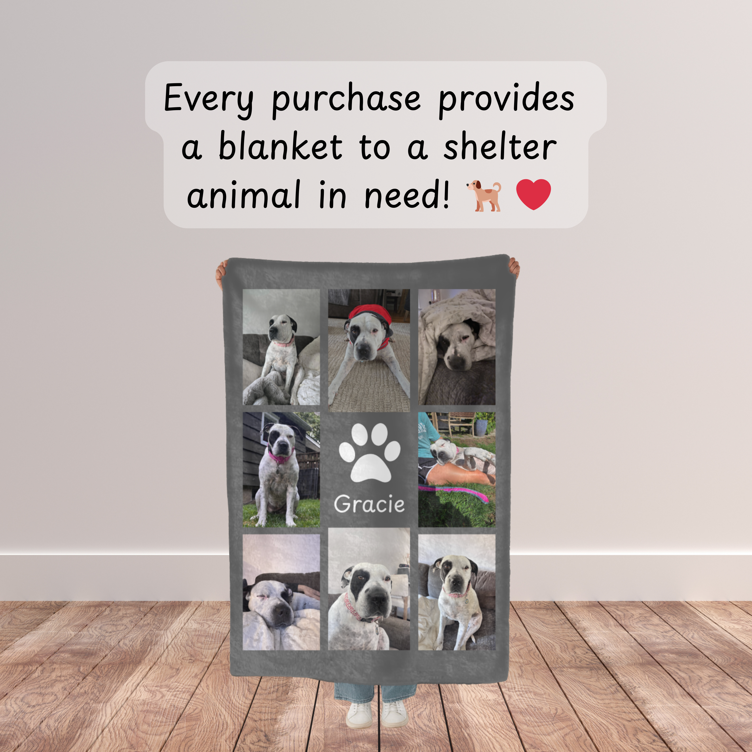 Dogwood Pack Custom Dog Photo Blanket