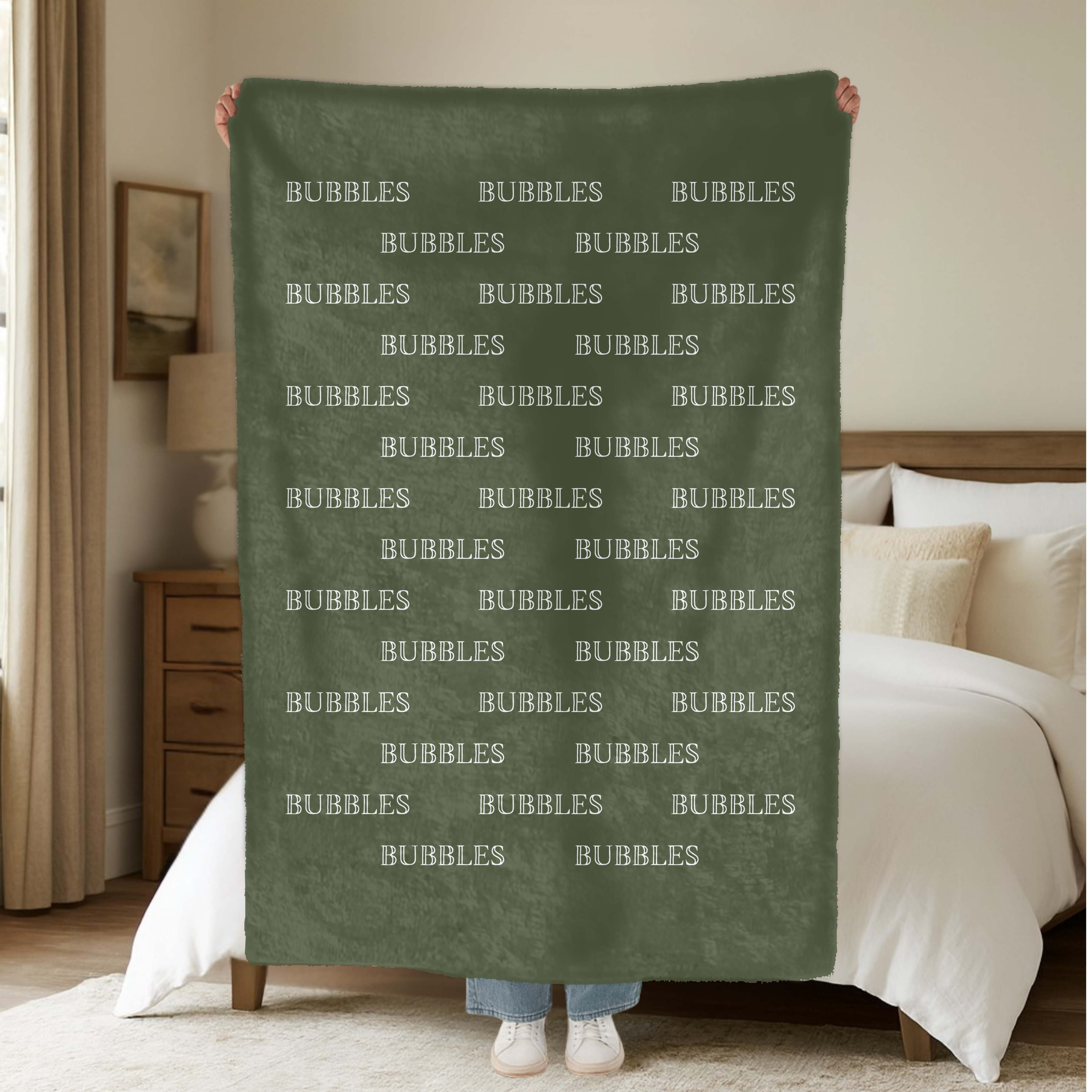 Dogwood Pack Custom Name Dog Blanket