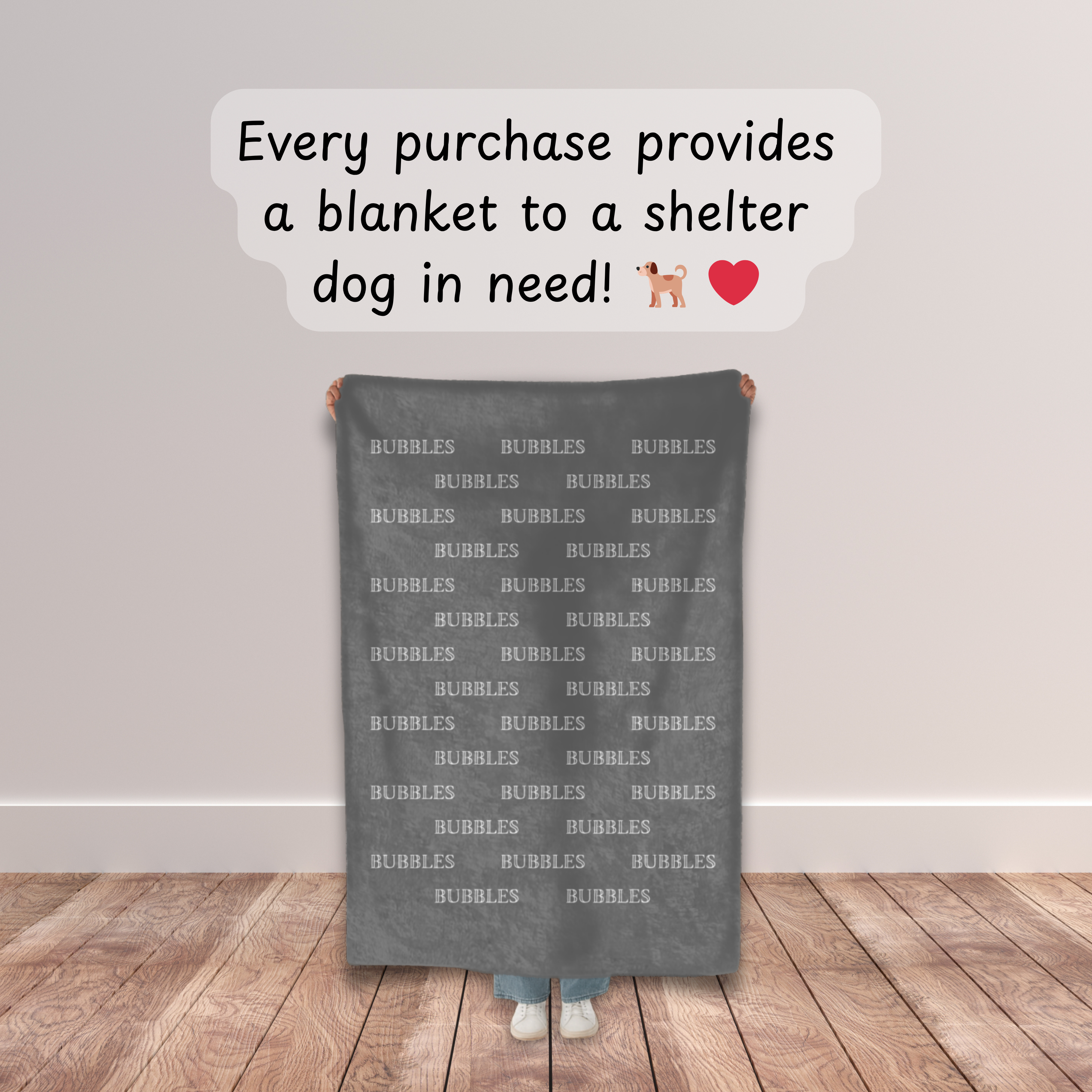 Dogwood Pack Custom Name Dog Blanket