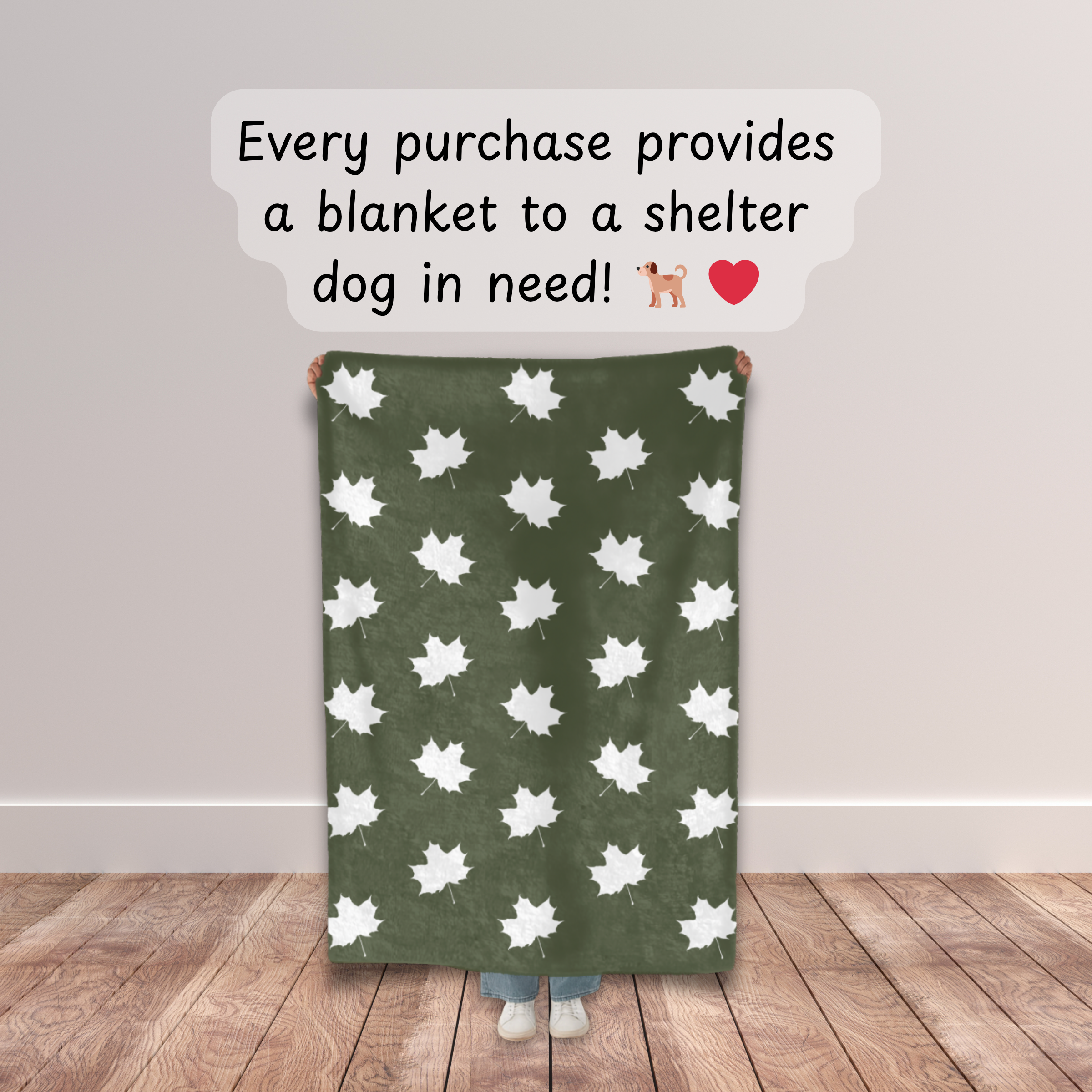 Dogwood Pack Fall Leaves Dog Blanket