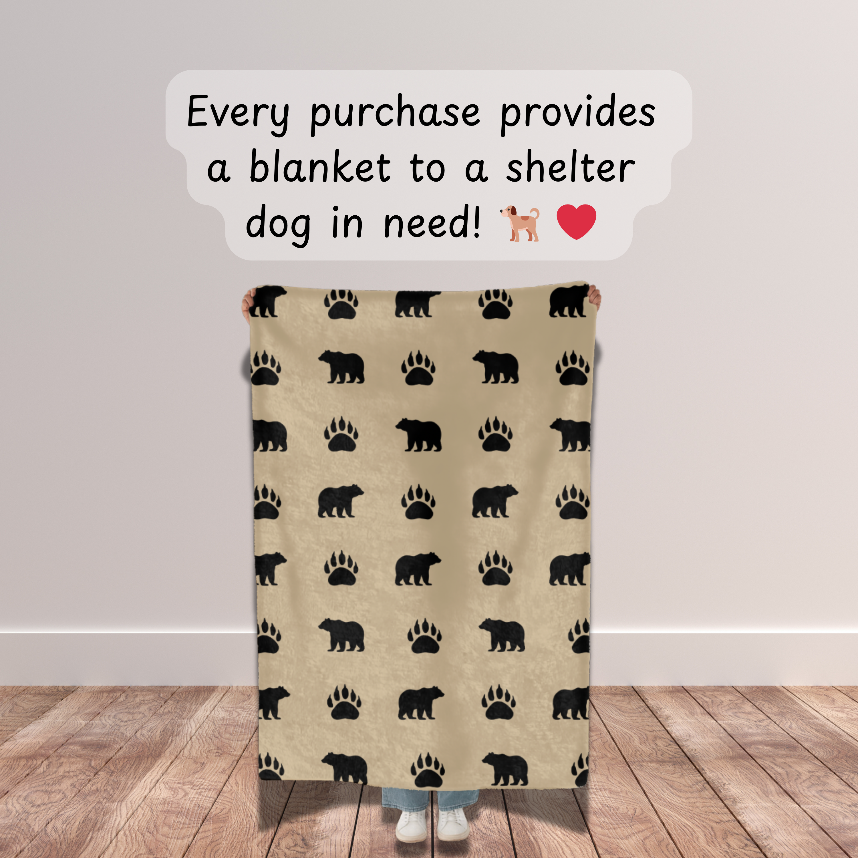 Dogwood Pack Bear Paw Dog Blanket