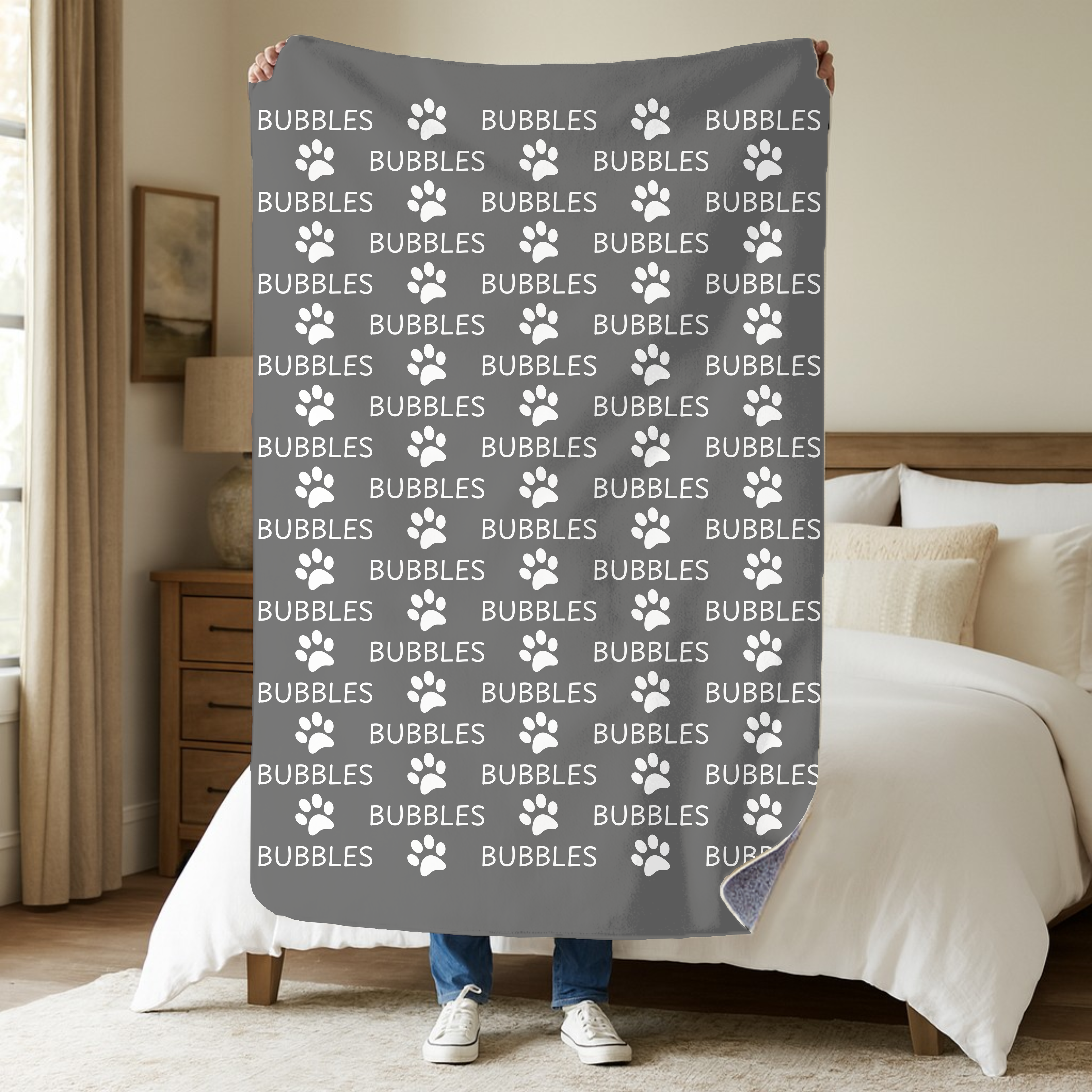 Dogwood Pack Custom Name Dog Blanket
