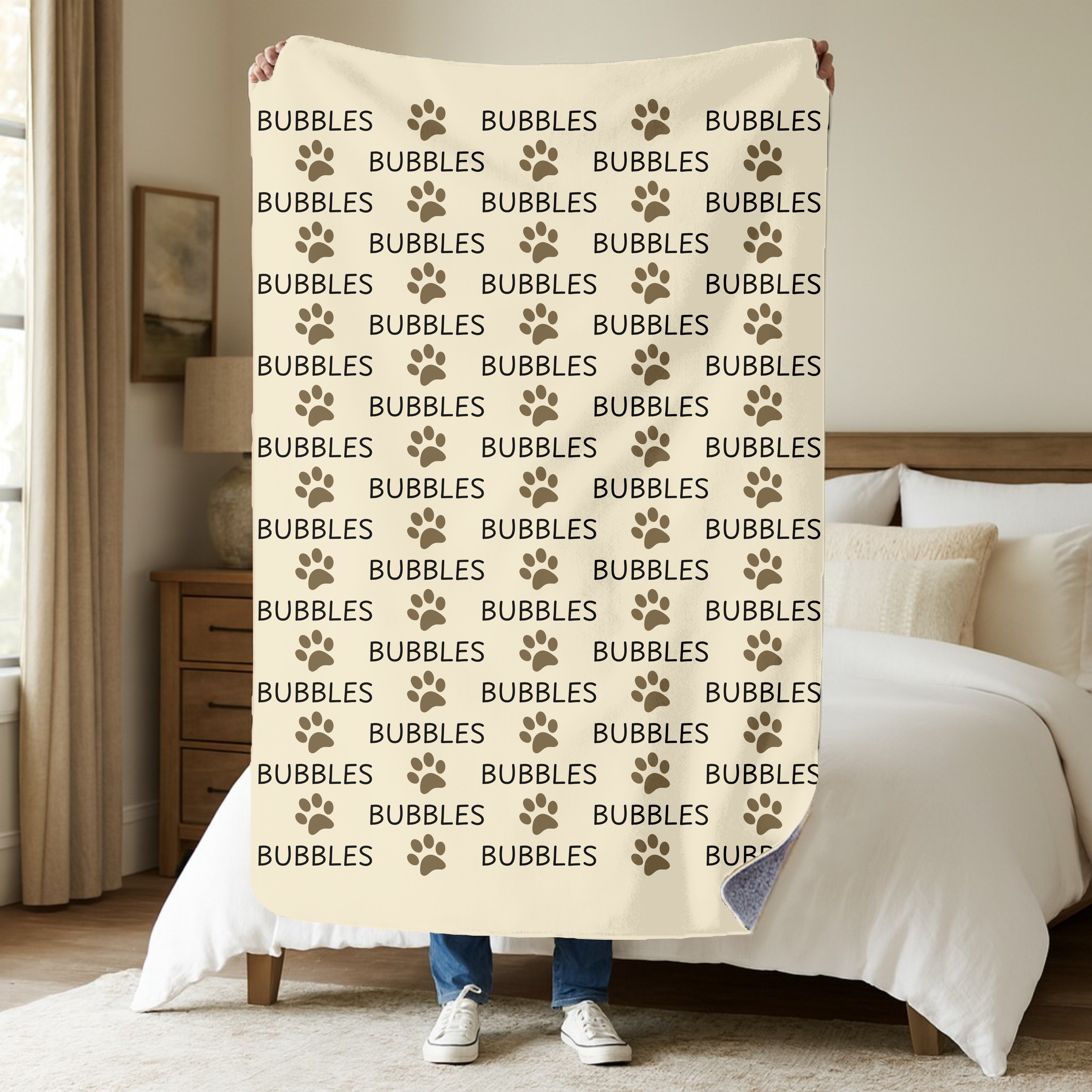 Dogwood Pack Custom Name Dog Blanket