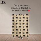 Every bear paw dog blanket purchased donates a dog blanket to an animal rescue
