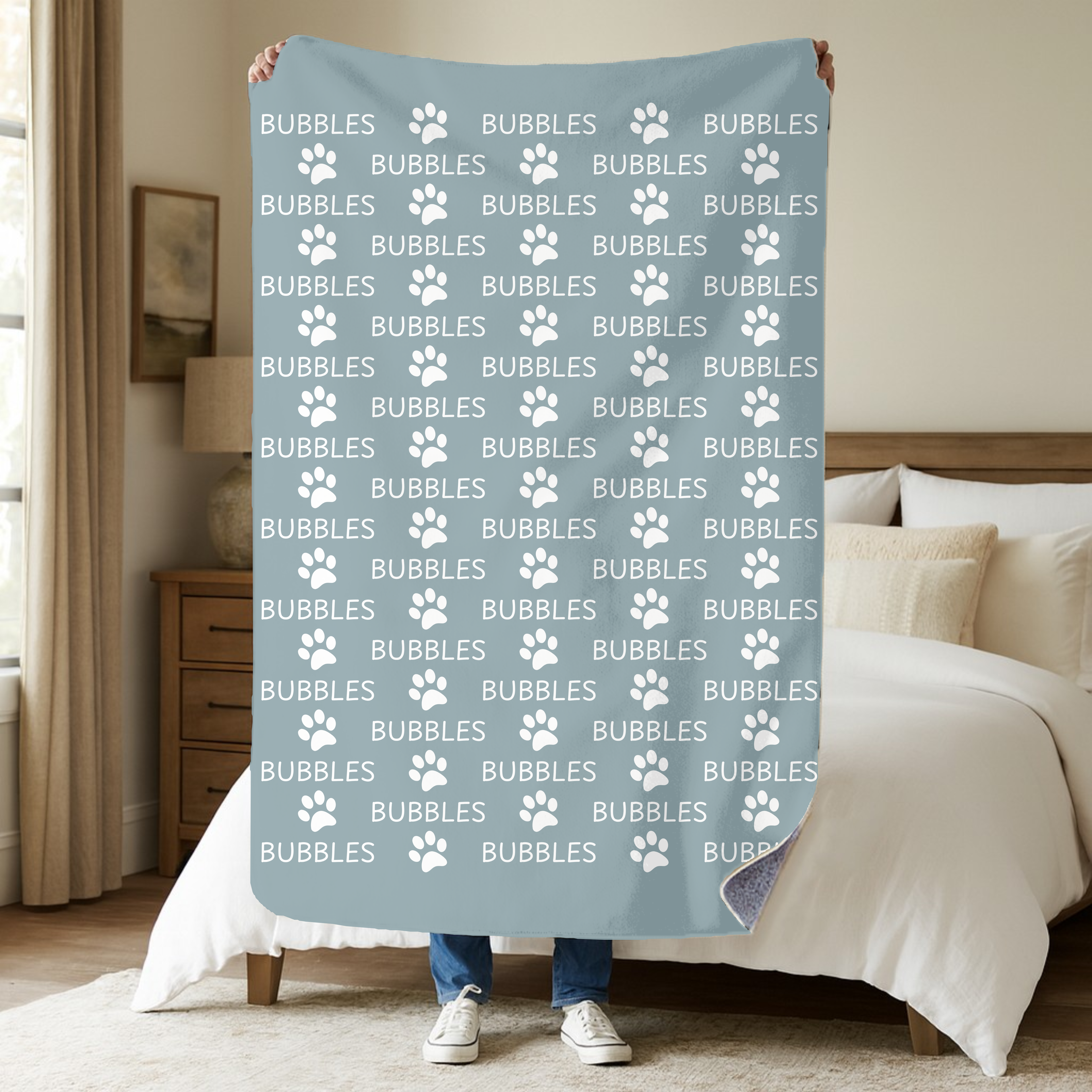 Dogwood Pack Custom Name Dog Blanket