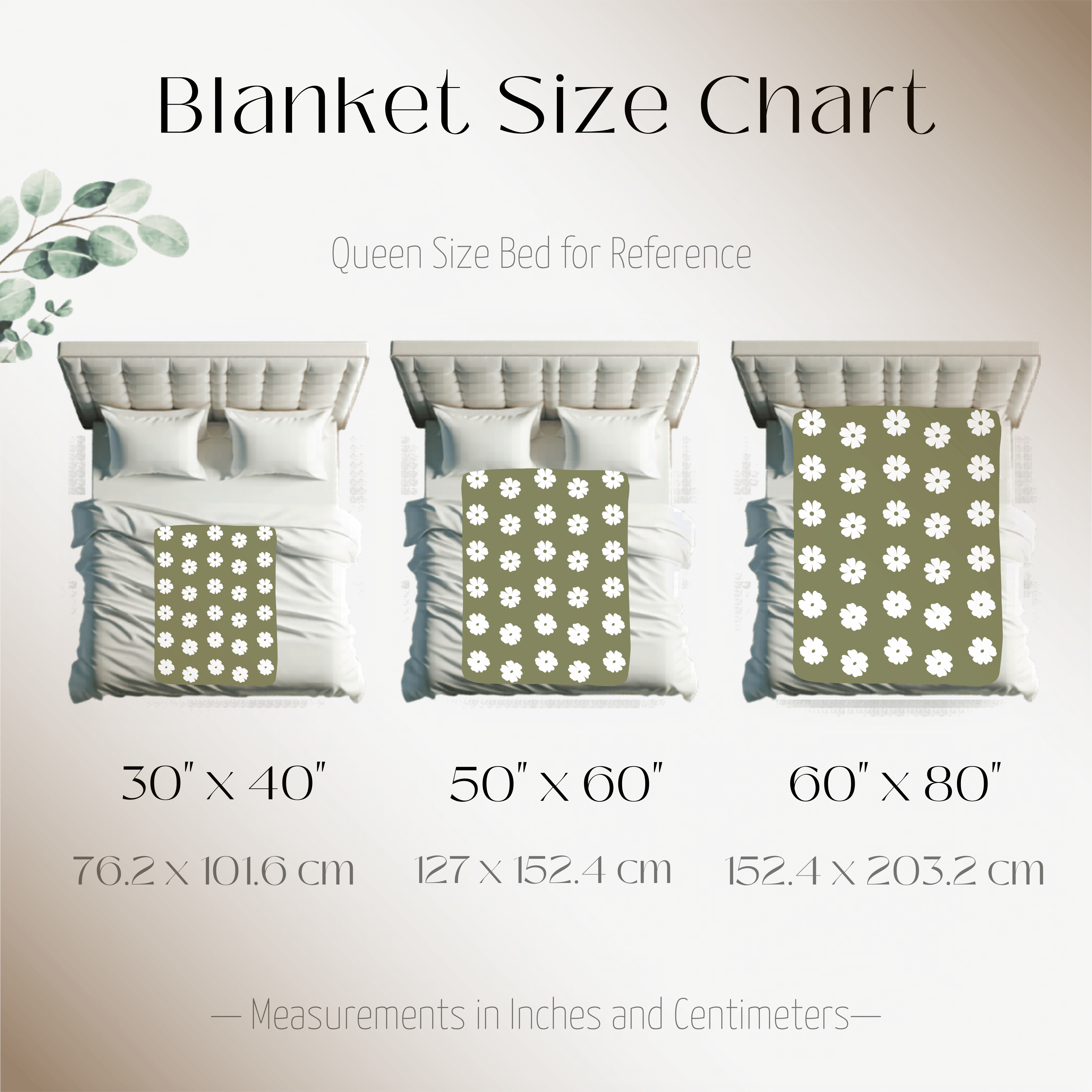 Blanket size guide for Dogwood Pack wildflower dog blanket in plush and sherpa fabrics