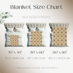 Blanket size guide for Dogwood Pack adventure paws dog blanket in plush and sherpa fabrics