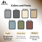 color and text options for Dogwood Pack custom dog blankets and designed dog blankets