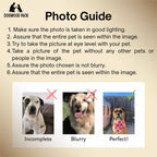 Photo guide for custom portrait dog blankets and personalized dog blankets with photo
