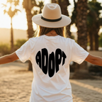 Girl wearing comfortable Adopt Don't Shop Shirt – Adopt Foster Rescue Awareness Tee