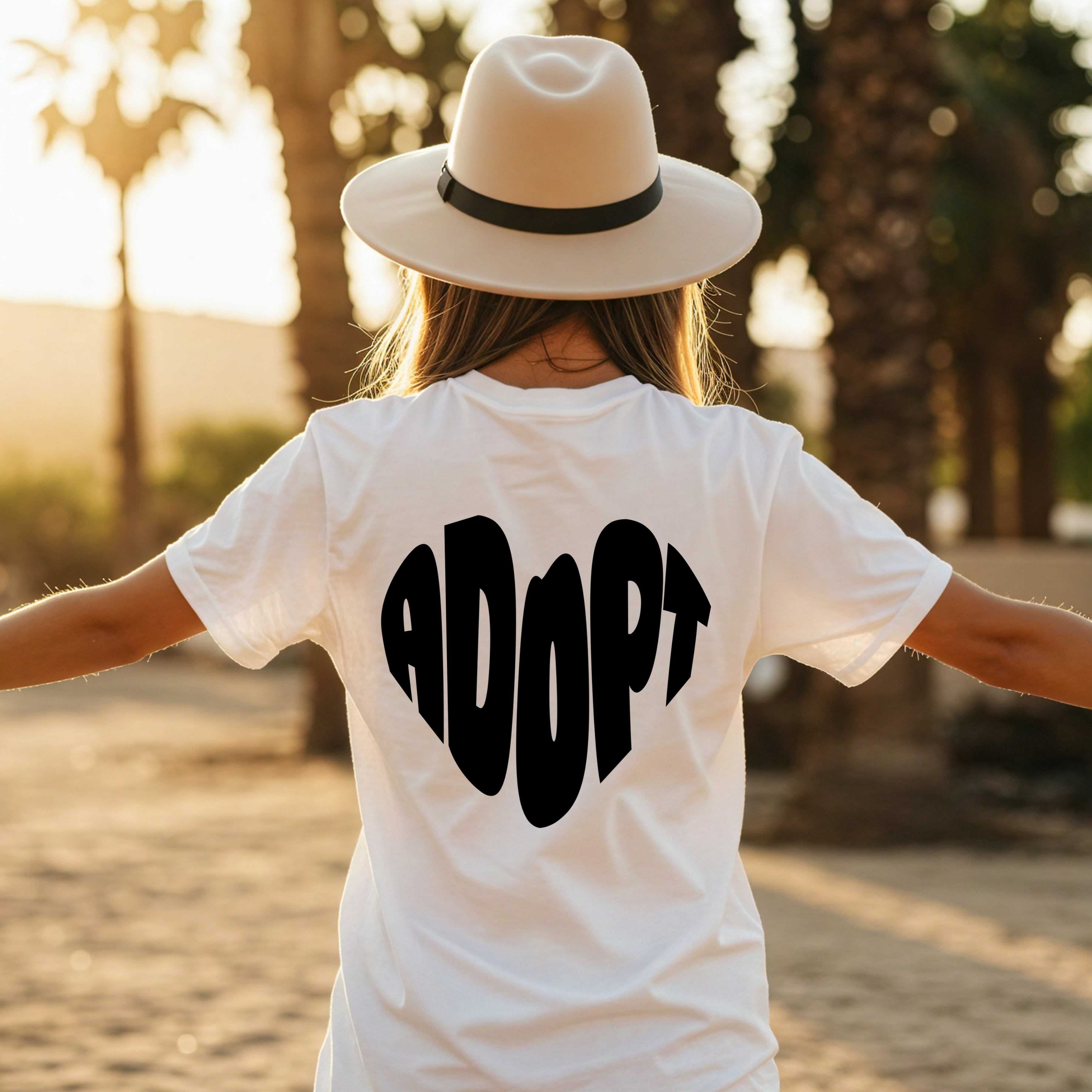 Girl wearing comfortable Adopt Don't Shop Shirt – Adopt Foster Rescue Awareness Tee