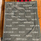 Dogwood Pack Custom Bubble Name Dog Blanket