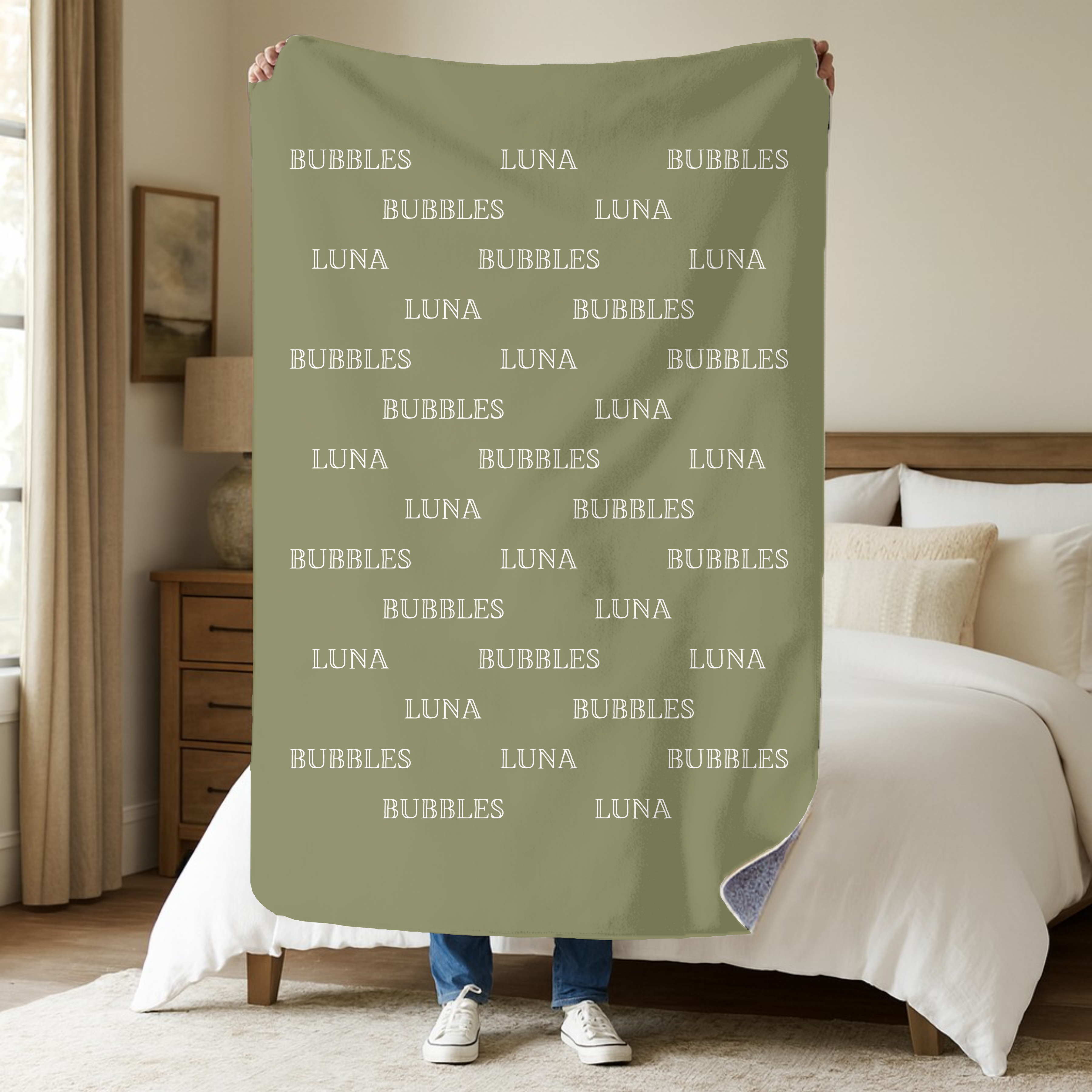 Dogwood Pack Custom Name Dog Blanket