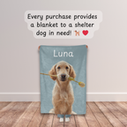 Dogwood Pack Custom Portrait Dog Blanket